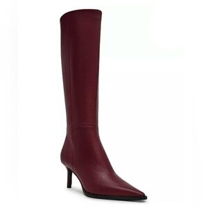 Steve Madden Women's Lingo Knee-High Pointed-Toe Stiletto Dress Boots 10 Oxblood
